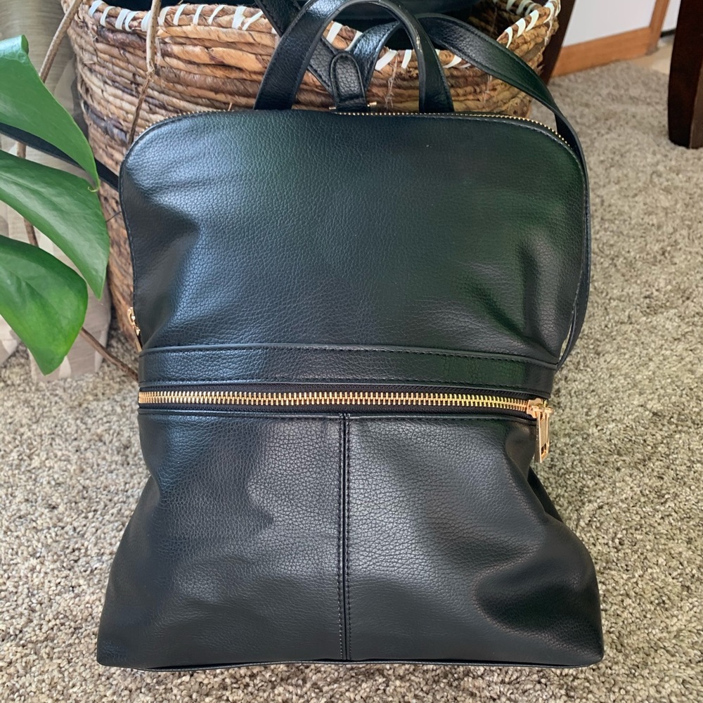 Faux Leather Backpack